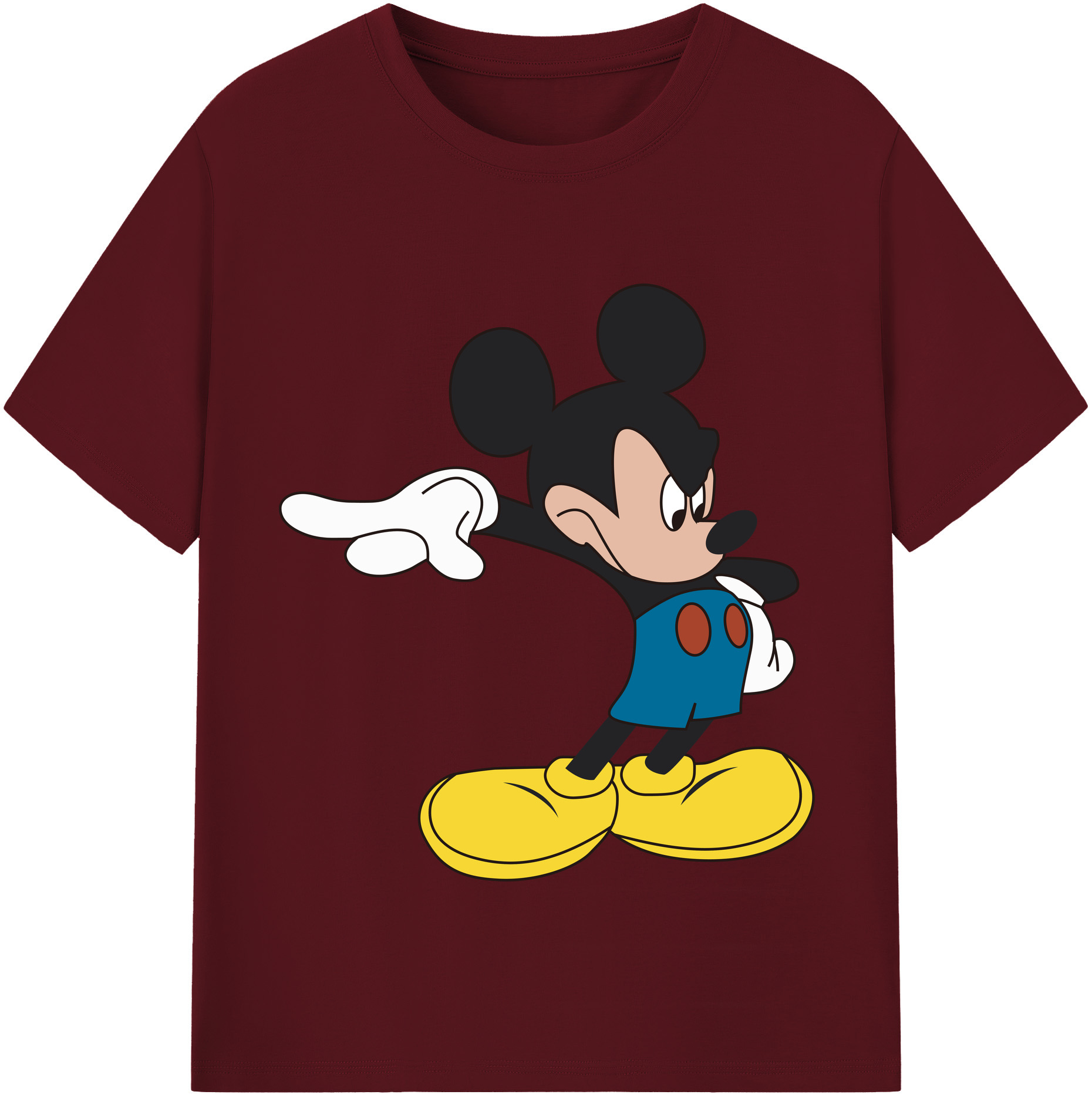 （画像用） ミッキーマウス Mickey Mouse 綿100％半袖Tシャツ（フロントプリント）